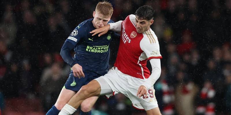 Nhận định soi kèo bóng đá hôm nay giữa hai đội PSV vs Arsenal lúc 00h45 ngày 13/12/2023