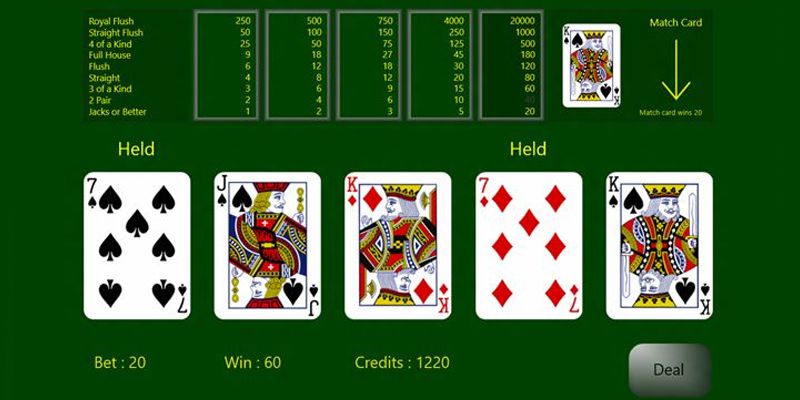 Draw Poker - Một trong các loại bài trong Poker có luật chơi đơn giản