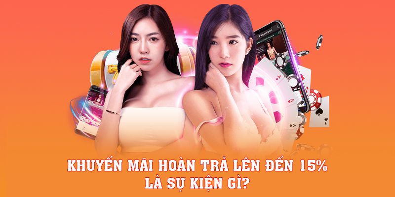 Khuyến mãi hoàn trả lên đến 15% là sự kiện gì?